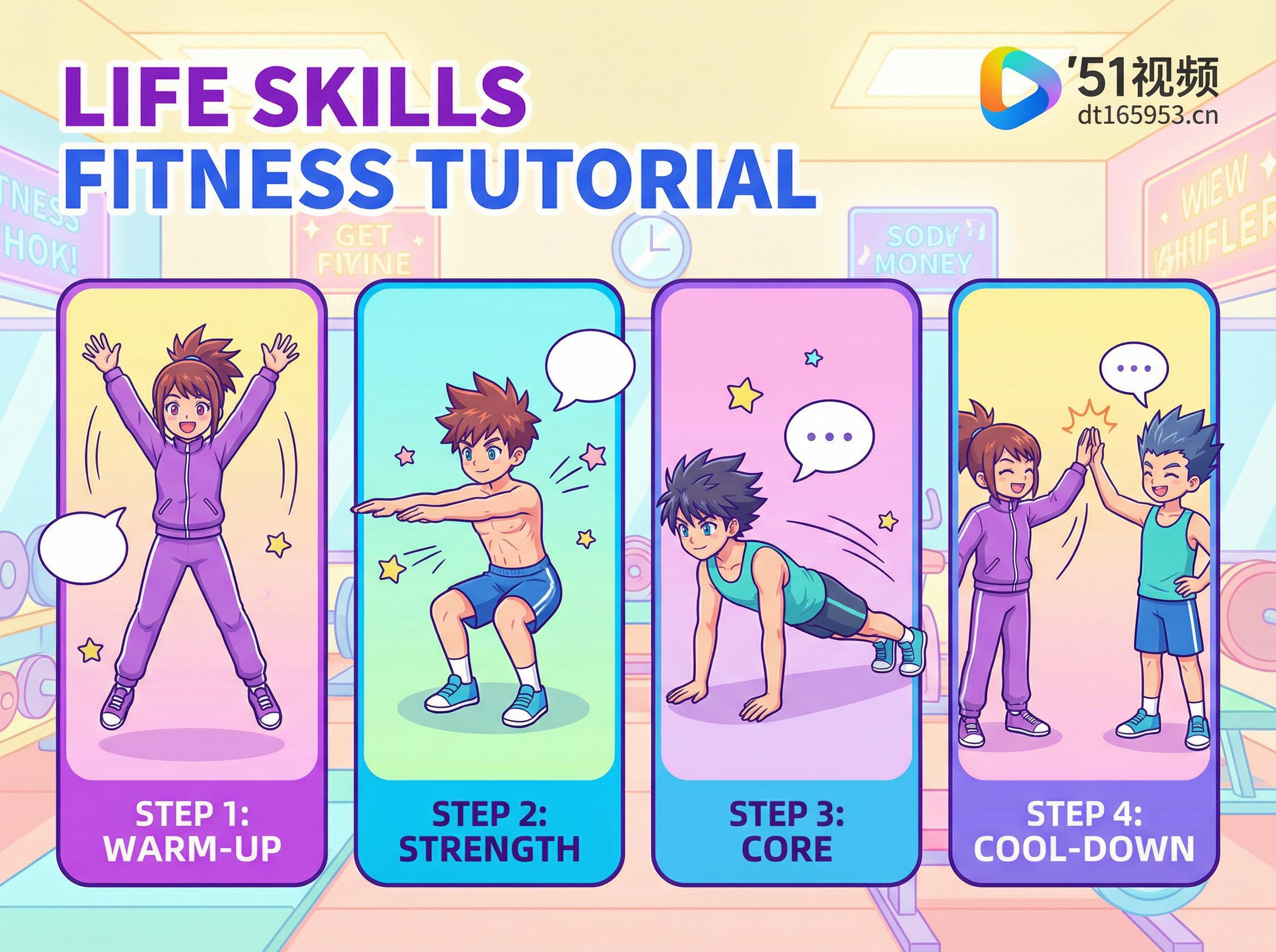 17c一起草-健身动漫教程